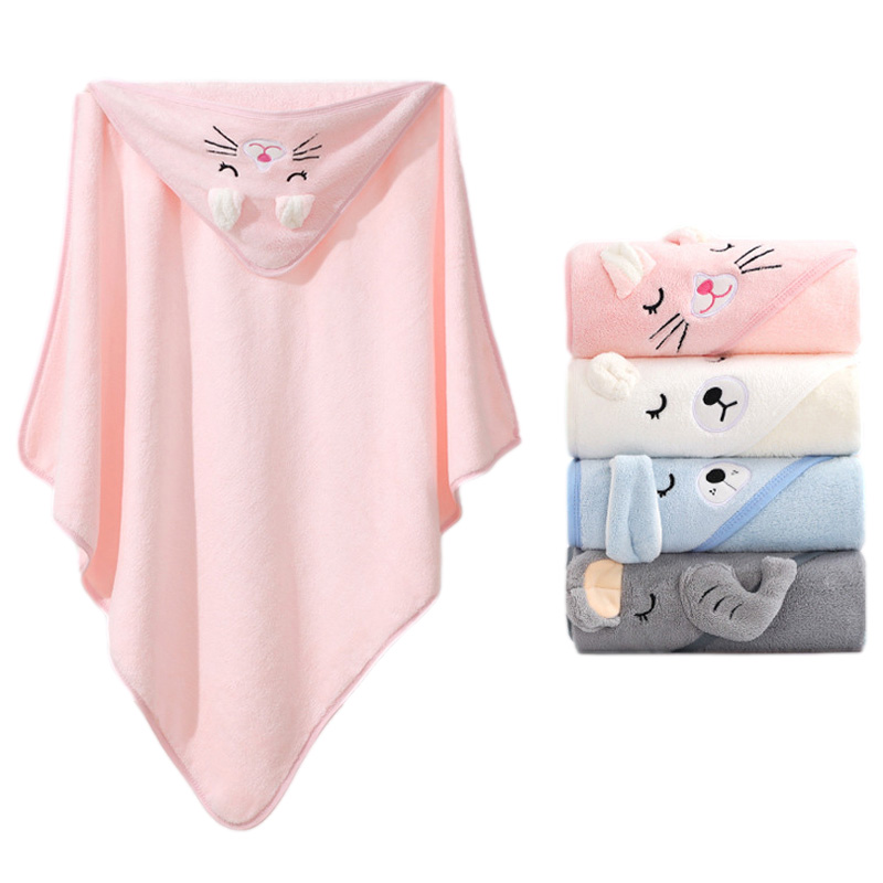 Baby Nursery Accessories - Cartoon Animal Baby Bath Towels Soft