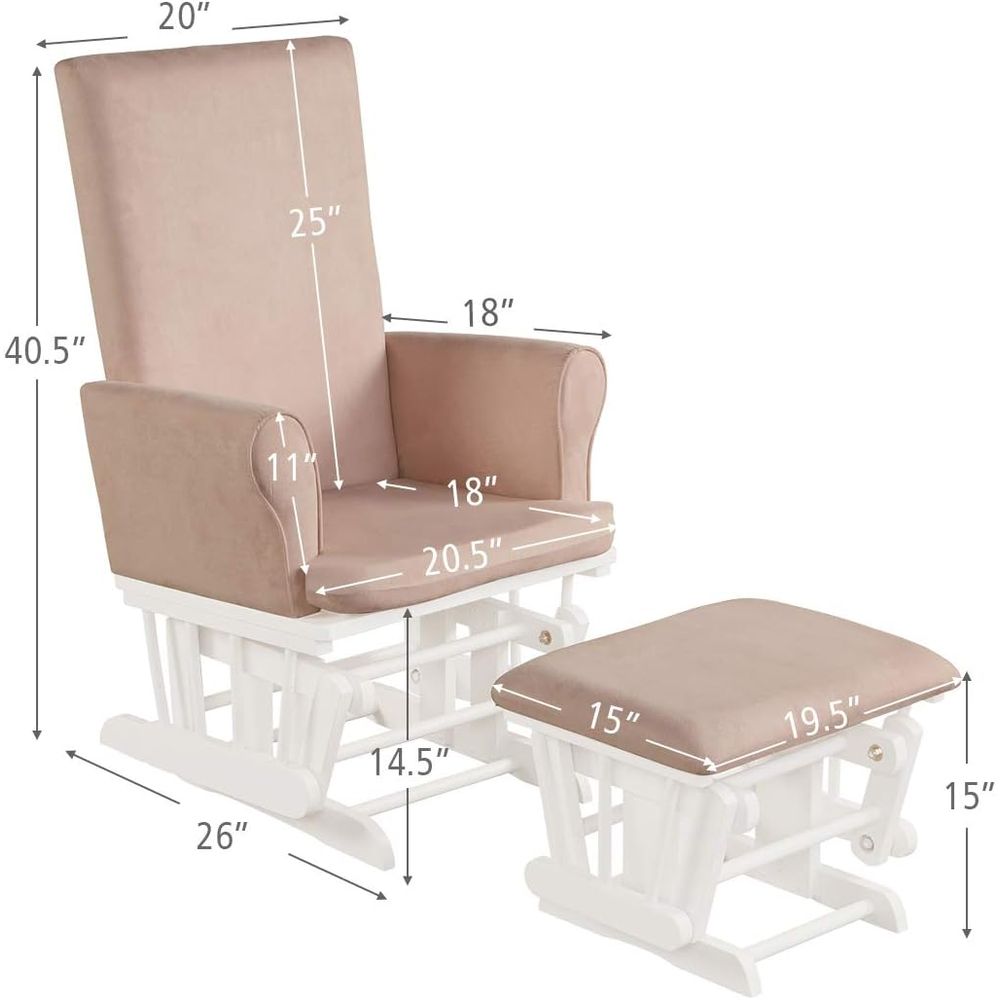 Baby Glider and Ottoman Cushio - огляд і ціна Baby Nursery Ottoman
