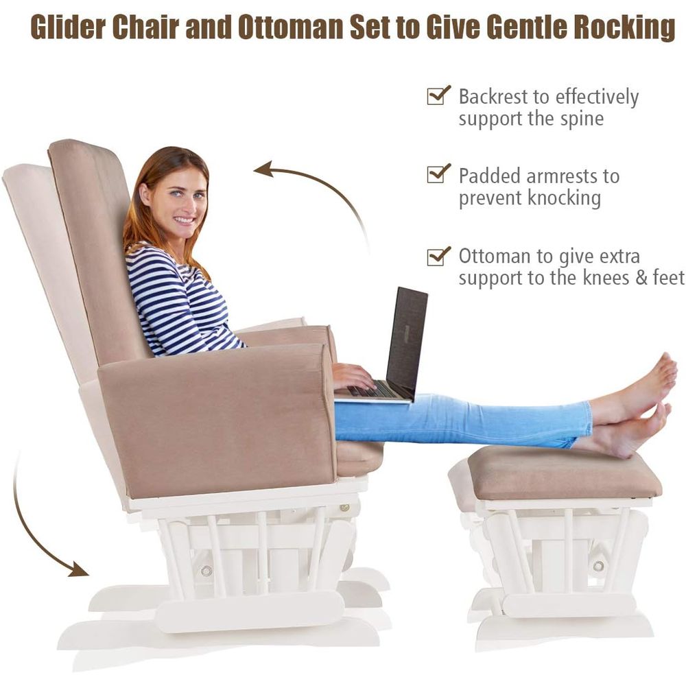 Baby Glider and Ottoman Cushio - огляд і ціна Baby Nursery Ottoman