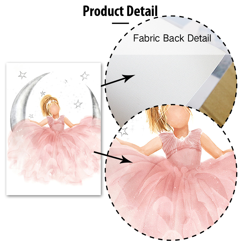 Pink Angel Girl Sun Moon Cloud - огляд і ціна Baby Nursery Animal Prints
