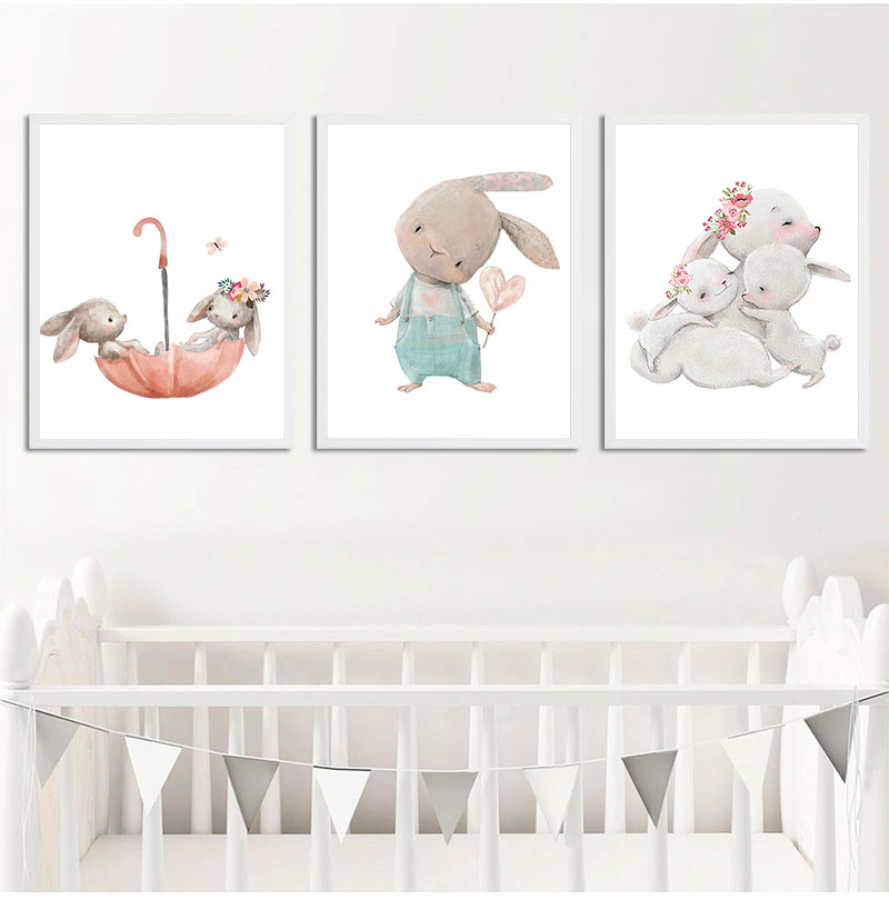 1PC frameless decorative art p - огляд і ціна Baby Nursery Animal Prints