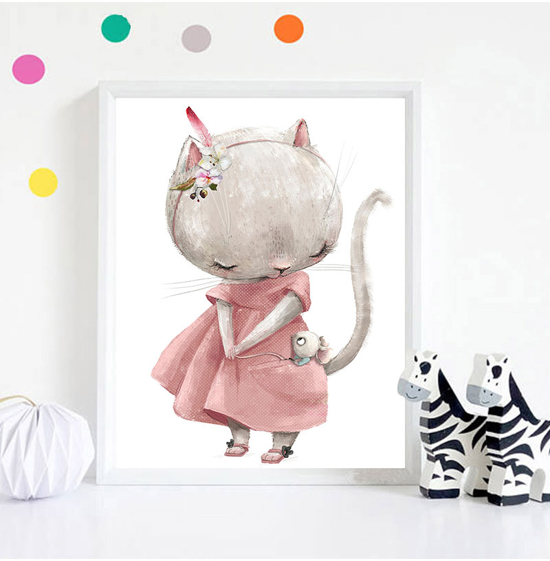 1PC frameless decorative art p - огляд і ціна Baby Nursery Animal Prints