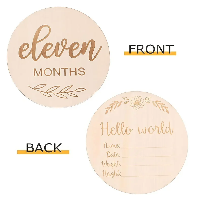 12pcs/set Wood Chip Month Souv - огляд і ціна Milestone Card Set