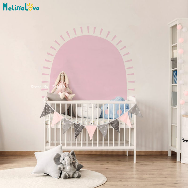 Half Sun Boho Wall Decals Abst - огляд і ціна Baby Nursery Labels