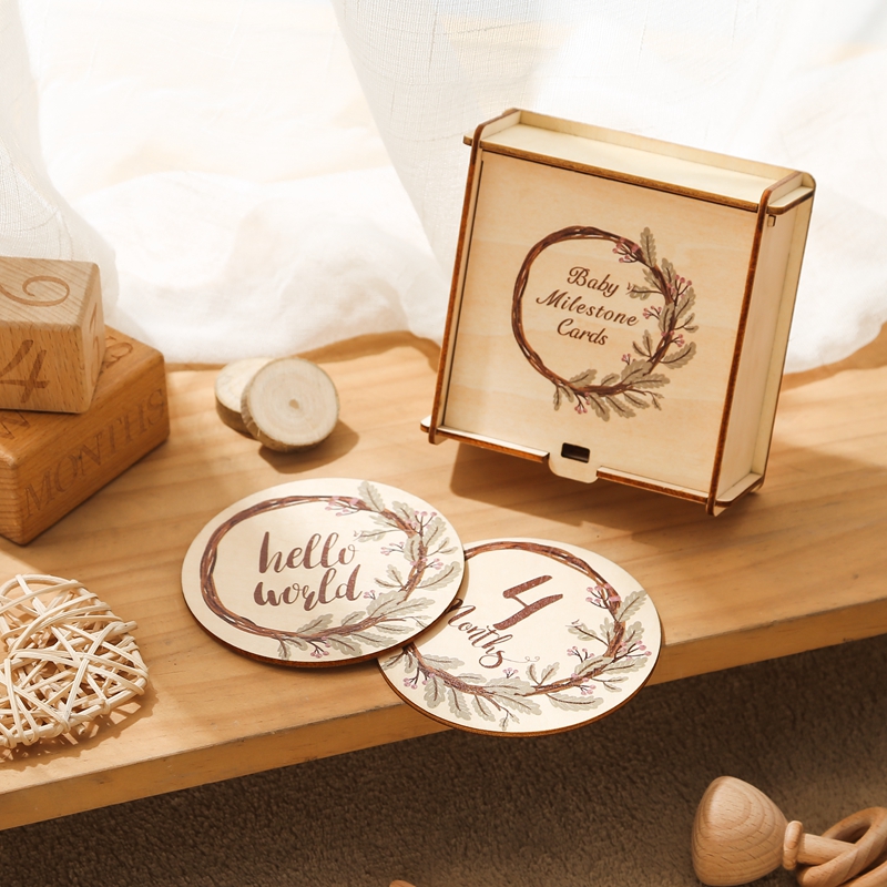 8Pcs Wooden Baby Milestone Car - огляд і ціна Milestone Card Set