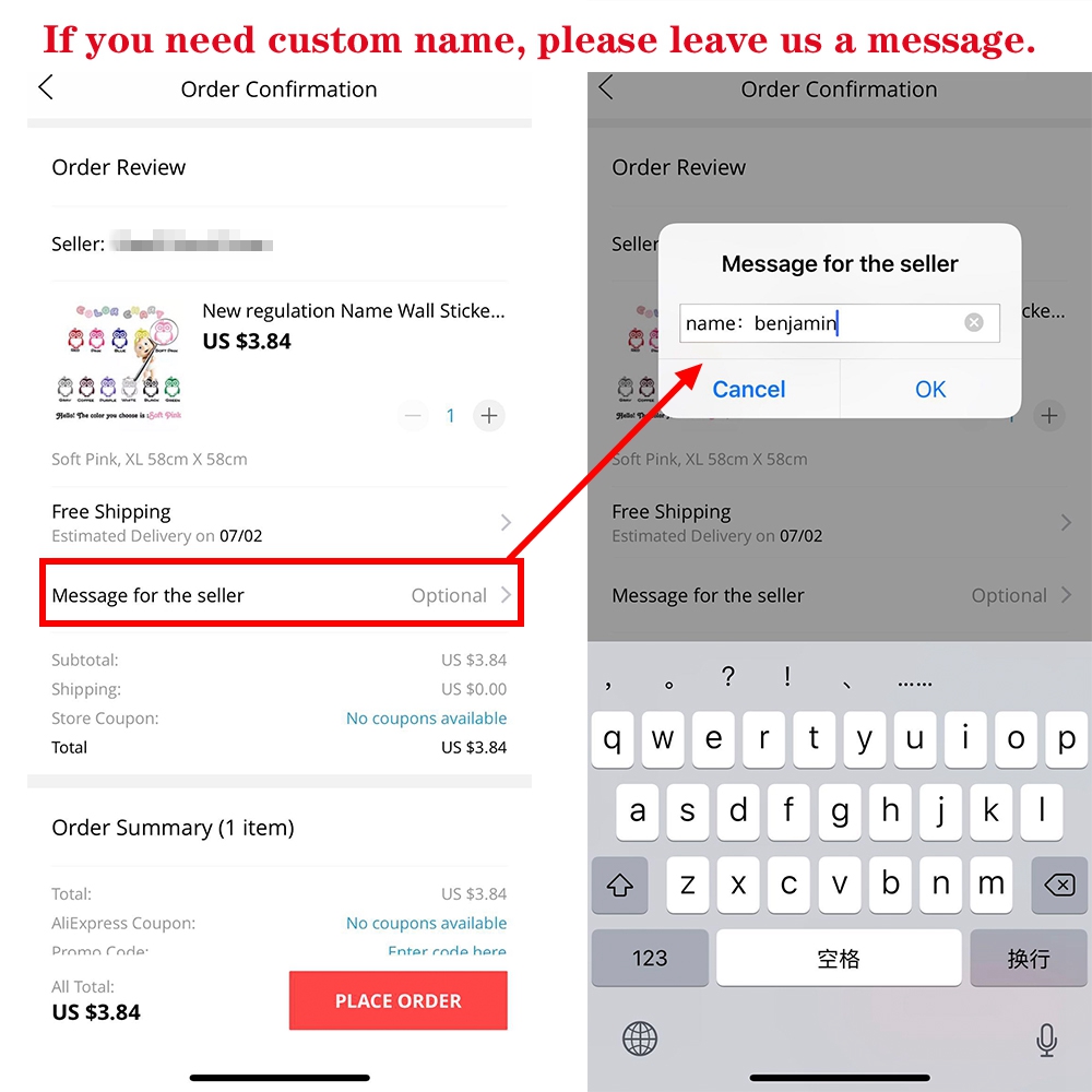 YOUR TEXT Vinyl Decal Sticker  - огляд і ціна Baby Nursery Labels