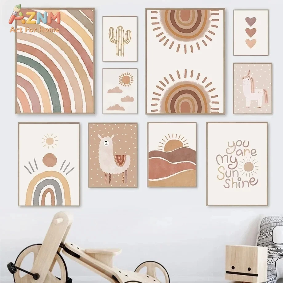 AZNM Boho Nursery Unframed Can - огляд і ціна Baby Nursery You Are My Sunshine