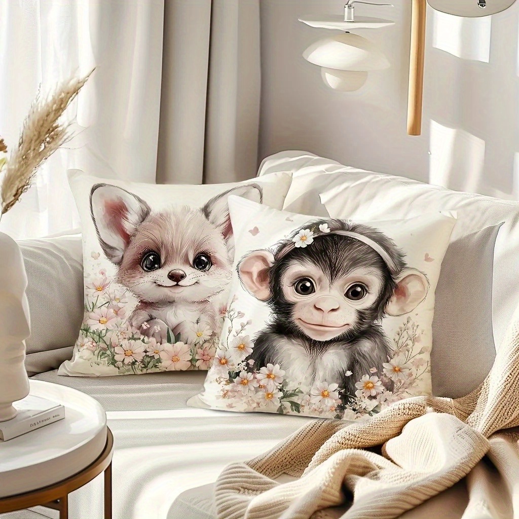 Cute Baby Farm Animal Throw Pi - огляд і ціна Baby Nursery Animal Prints
