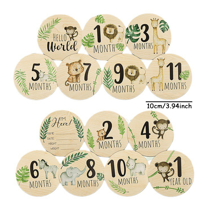 7pcs Wooden Baby Milestone Car - огляд і ціна Milestone Card Set