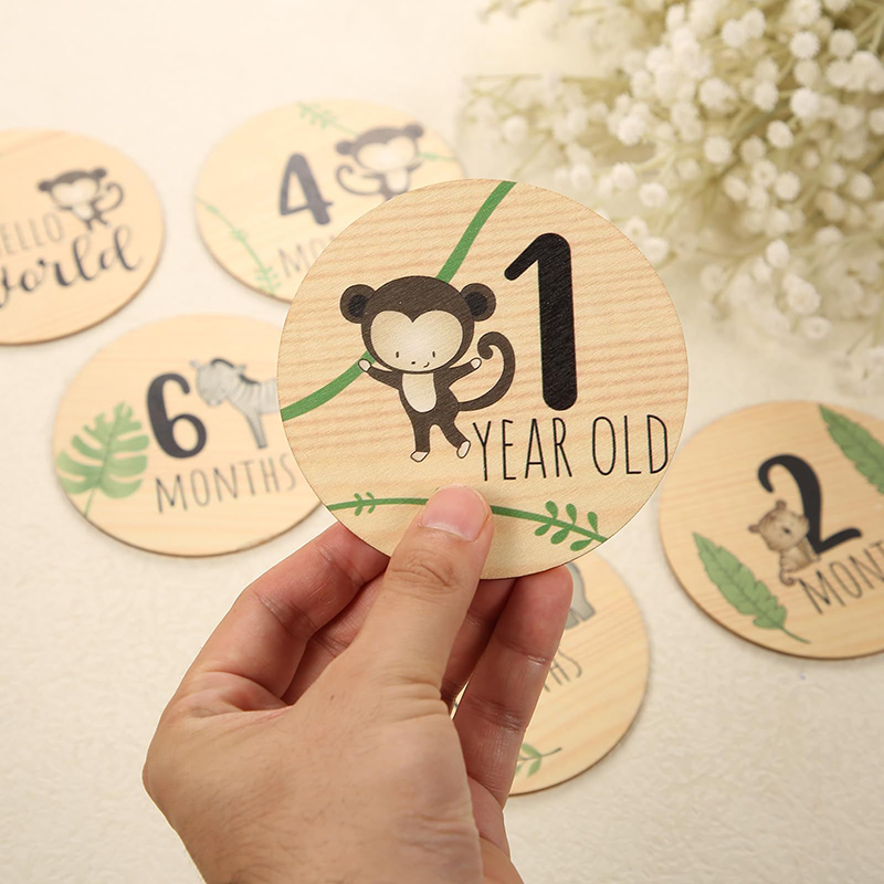 7pcs Wooden Baby Milestone Car - огляд і ціна Milestone Card Set