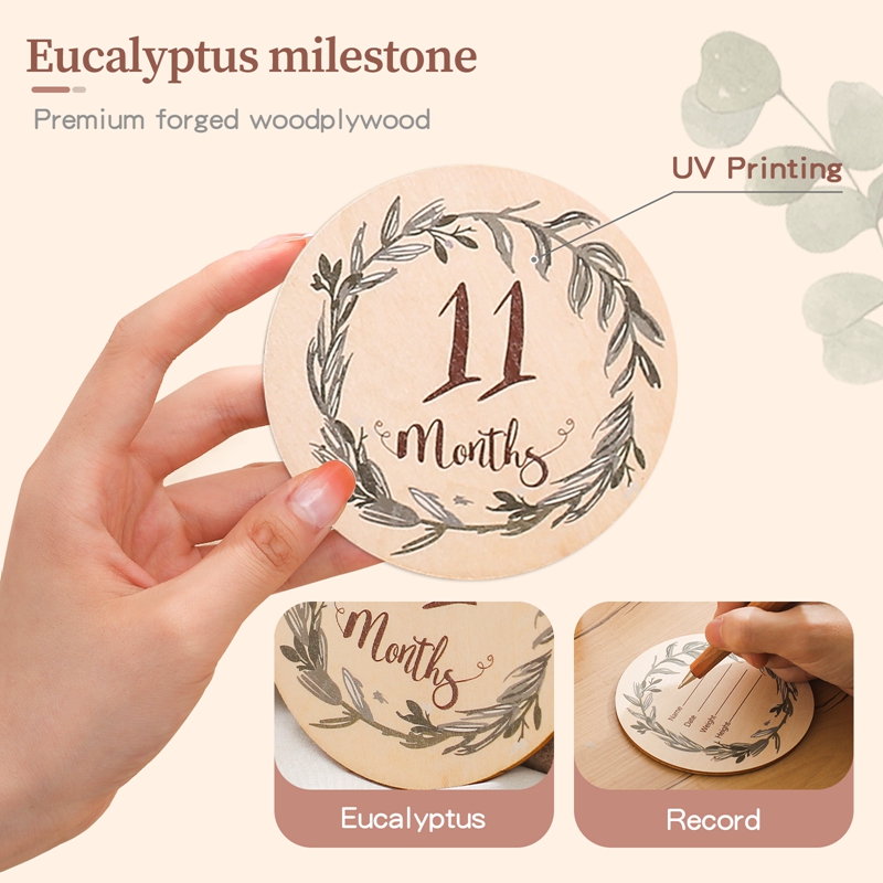 8Pcs Wooden Baby Milestone Car - огляд і ціна Milestone Card Set