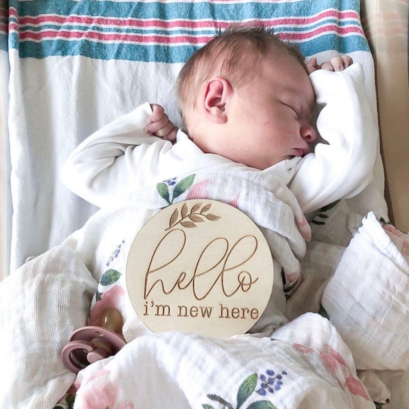 20pcs hello i'm new here woode - огляд і ціна Milestone Card Set