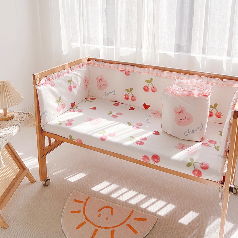 5Pcs Crib Bedding Set Girl Bab - огляд і ціна Baby Nursery Animal Prints