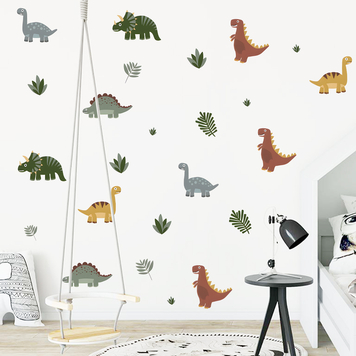 Cartoon Cute Dinosaur Leaf Ani - огляд і ціна Baby Nursery Labels