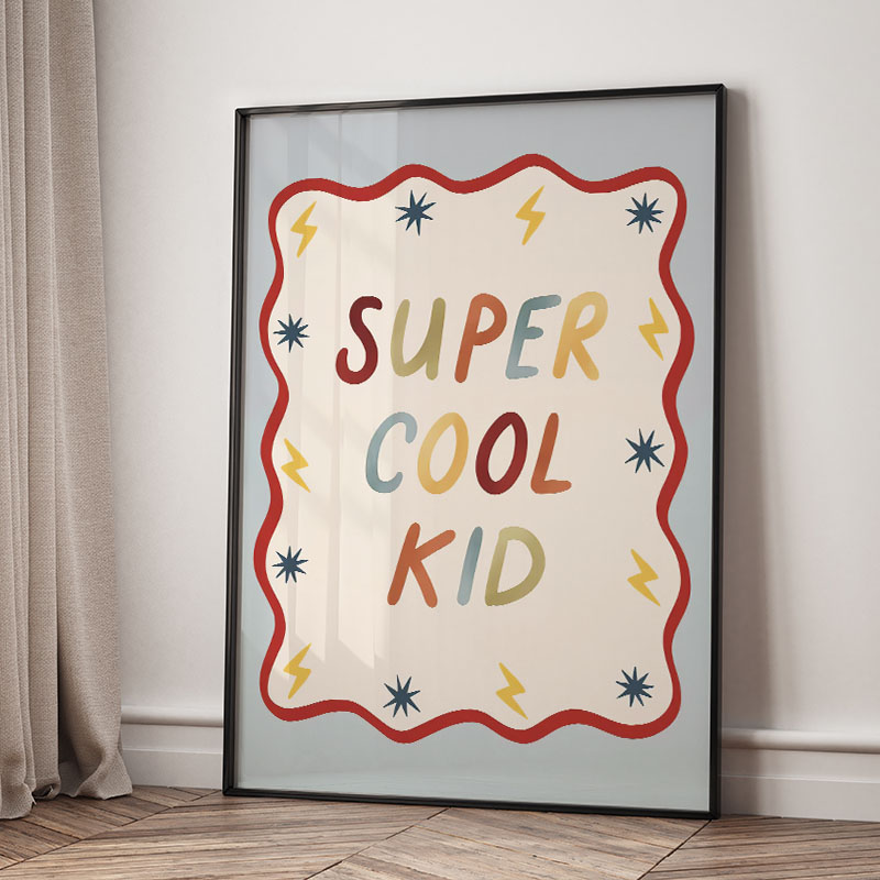Funny Cartoon Super Cool Kid N - огляд і ціна Baby Nursery Animal Prints